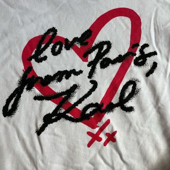 KARL LAGERFELD PARIS Women White Love From Paris Sweatshirt Size M - Picture 2 of 7